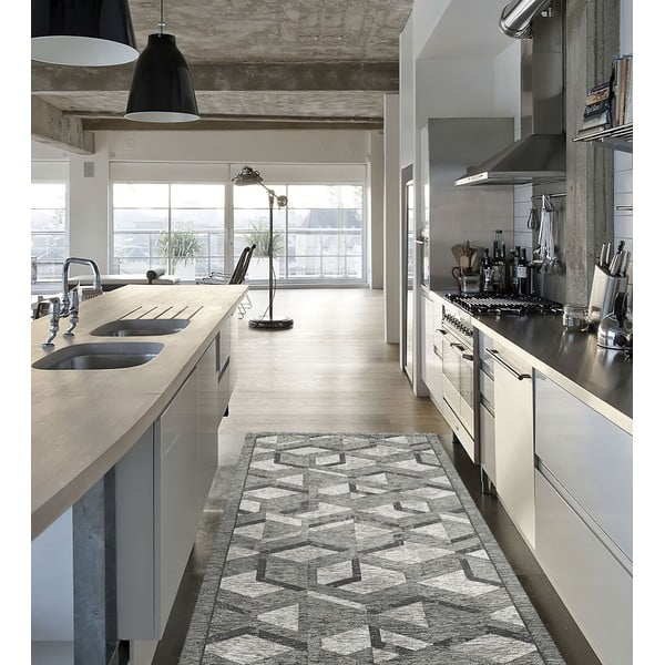 Сив и черен мокет , 55 x 140 cm Hypnotik - Floorita-image-1