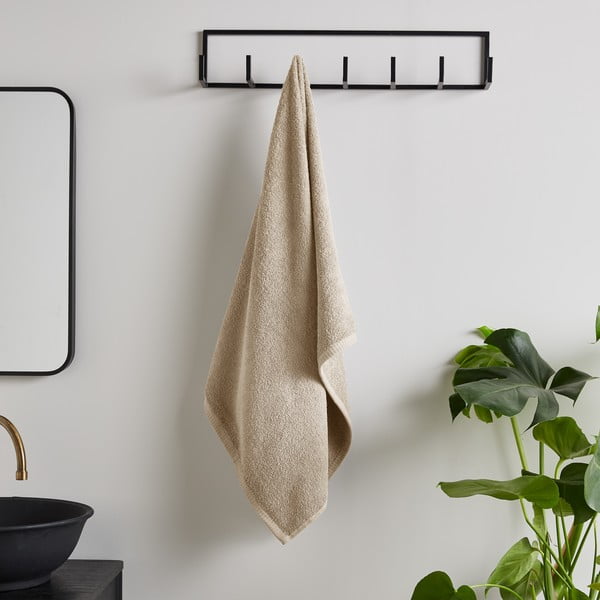 Бежови бързосъхнещи  памучни хавлии и кърпи за баня в комплект 8 бр. Quick Dry – Catherine Lansfield-image-4