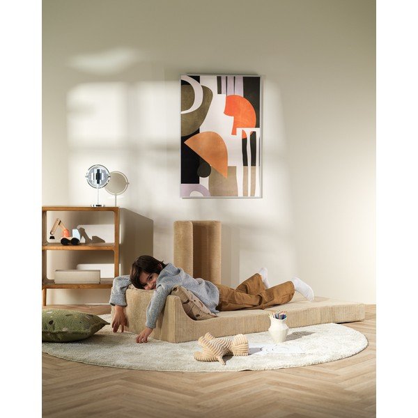 Светлокафяв детски стол от рипсено кадифе Flipster – Wigiwama-image-4