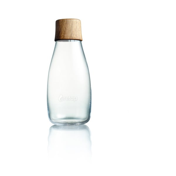 Стъклена бутилка с дървен капак, 300 ml - ReTap
