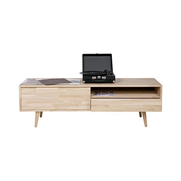 Масичка за телевизор от дъбова дървесина WOOOD Tygos -image-2