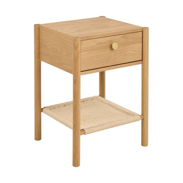 Нощно шкафче от декор от дъб  в светло естествен цвят Monfort – Actona-image-2