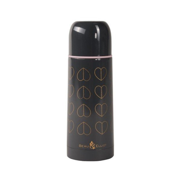 Černo-šedá termoska Navigate Hearts, 350 ml