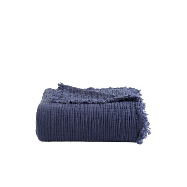 Синя памучна покривка за двойно легло 200x250 cm Cuenca - Mijolnir