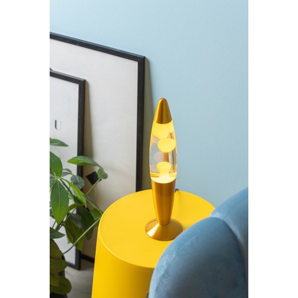 Жълта стъклена лава лампа (височина 35,5 cm) Funky Rocket Lava – Leitmotiv-image-1