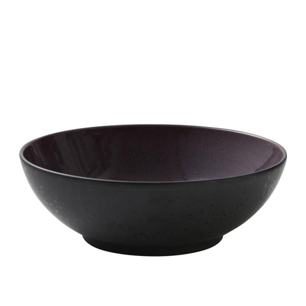 Купа за салата от черен фаянс с вътрешна глазура в лилаво, диаметър 30 cm Mensa - Bitz