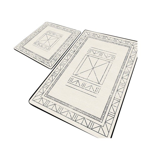 Кремави килими за баня в комплект 2 бр. 60x100 cm Touch – Foutastic