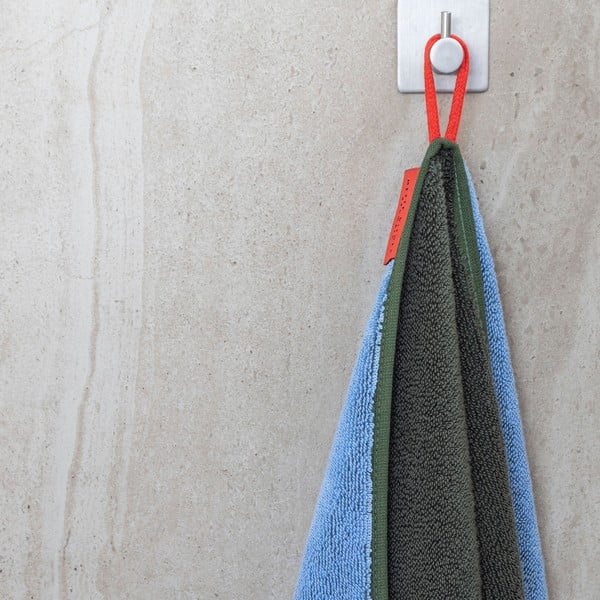 Тъмнозелена/синя кърпа от органичен памук от тери 50x90 cm Soft – Mette Ditmer Denmark-image-2