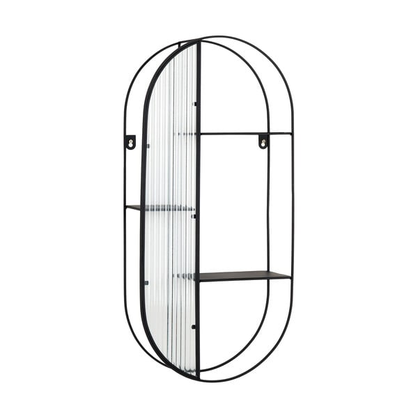 Черен метален стенен рафт на няколко нива 32 cm Newcastle – House Nordic-image-2