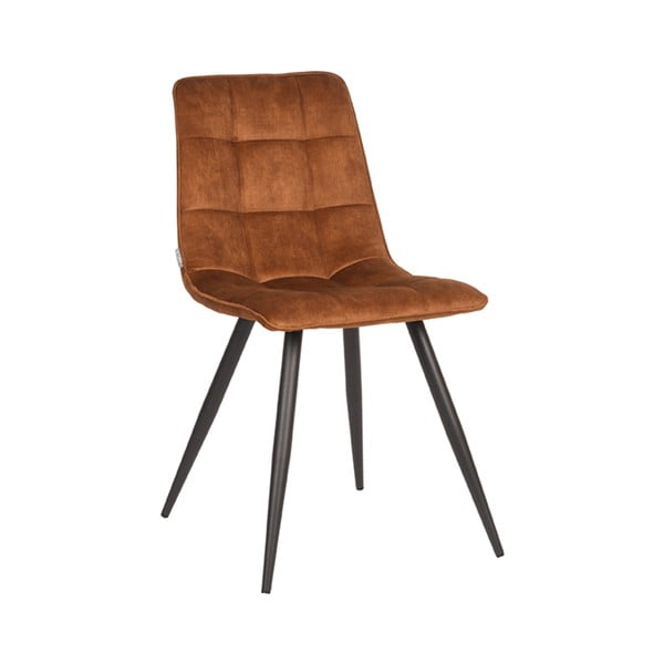 Кадифени трапезни столове в тухлен цвят в комплект от 2 броя Jelt - LABEL51