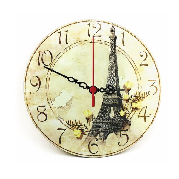 Nástěnné hodiny Eiffel Tower, 30 cm