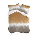 Бяла и кафява памучна завивка за единично легло 140x200 cm Tie dye - Blanc