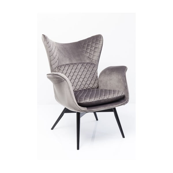 Кресло от сиво кадифе Tudor - Kare Design
