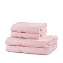 Светлорозови памучни хавлии и кърпи за баня в комплект от 4 бр. от тери Marina – DecoKing
