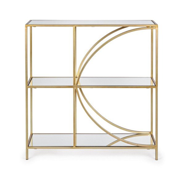 Стоманена библиотека  в златист цвят 81x87x31 cm Elenor – Bizzotto