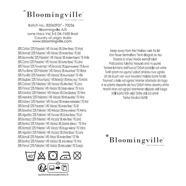 Синьо /бежово одеяло от рециклиран памук 130x160 cm Ethan – Bloomingville-image-3