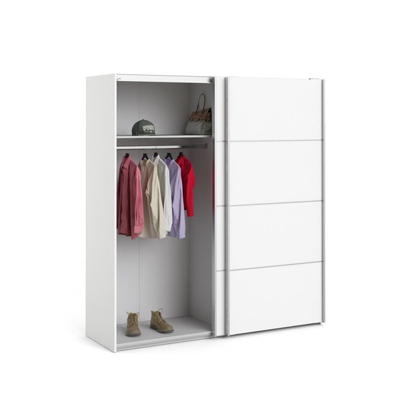 Бял гардероб с плъзгащи се врати 182x202 cm Verona - Tvilum-image-4