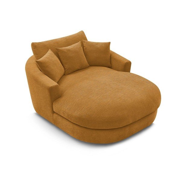 Жълто шенилово кресло Belem – Bobochic Paris-image-4