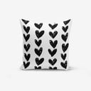 Калъфка за възглавница от памучна смес Black Heart, 45 x 45 cm - Minimalist Cushion Covers