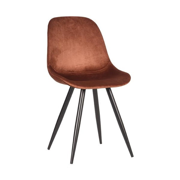 Кадифени трапезни столове в тухлен цвят в комплект от 2 броя Capri - LABEL51