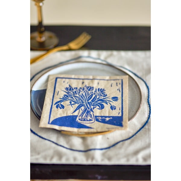 Хартиени салфетки в комплект от 20 броя Tulips – Bloomingville-image-1