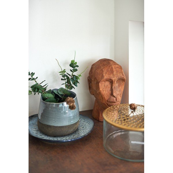 Стъклена ваза Kassandra Месинг, ⌀ 20,5 cm - A Simple Mess-image-1