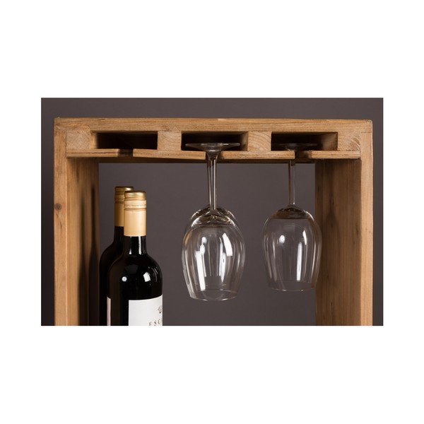 Кафяв шкаф за вино от масивна ела брой бутилки 28, 43,5x118,5 cm Claude – Dutchbone-image-3