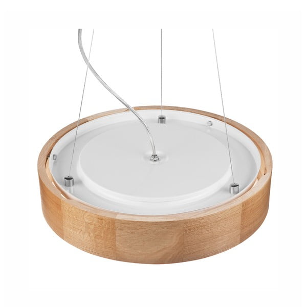 Кафява висяща лампа със стъклен абажур ø 37 cm Eveline - LAMKUR-image-4