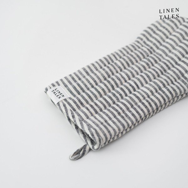 Ленена ръкавица за фурна Thin Black Stripes – Linen Tales-image-3
