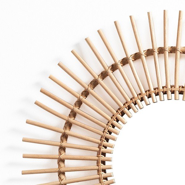 Огледало с ратанова рамка ø 55 cm Rays - Tomasucci-image-1