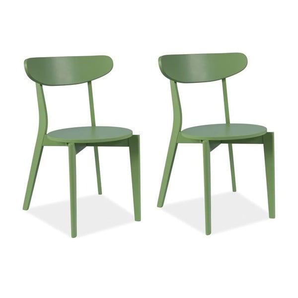 Sada 2 jídelních židlí Coral Green