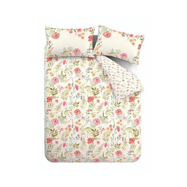 Кремаво двойно  спално бельо 200x200 cm Ella Poppy – Catherine Lansfield