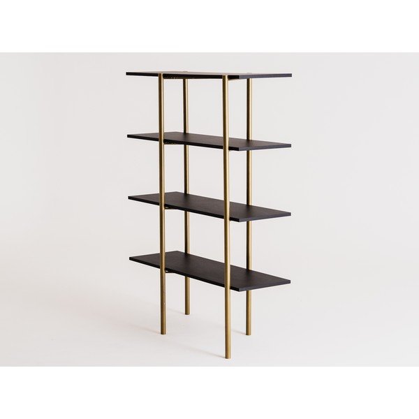 Шкаф за книги в черно и златно 110x150 cm Rave - CustomForm-image-3