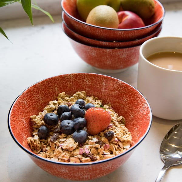 Червена керамична купа , ø 16 cm Floral - Kitchen Craft-image-3