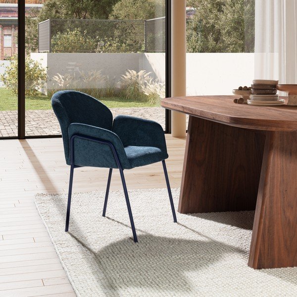 Сини тапицирани трапезни столове в комплект 2 бр. Aslin – MOME-image-2