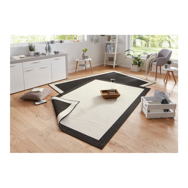 Черно-кремав килим за открито , 120 x 170 cm Panama - NORTHRUGS-image-1