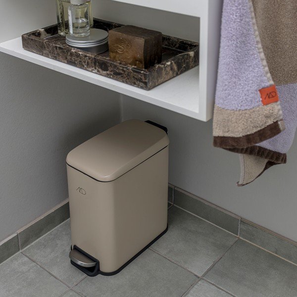 Бежово метално кошче за боклук с педал 5 l Wendy – Mette Ditmer Denmark-image-1