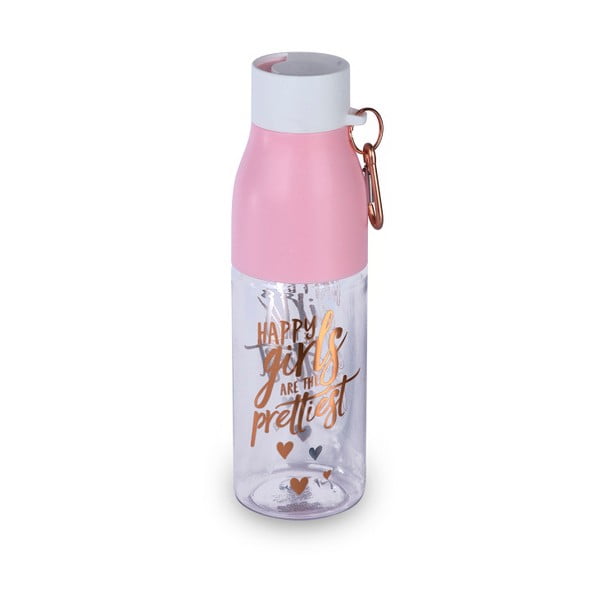 Розова бутилка с карабинер Happy, 750 ml - Tri-Coastal Design