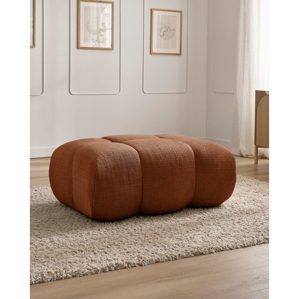 Шенилова табуретка  в тухлен цвят Ivane – Bobochic Paris-image-1