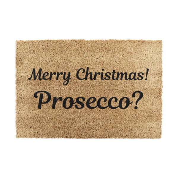 Изтривалка с коледен мотив от кокосови влакна 40x60 cm Merry Prosecco – Artsy Doormats