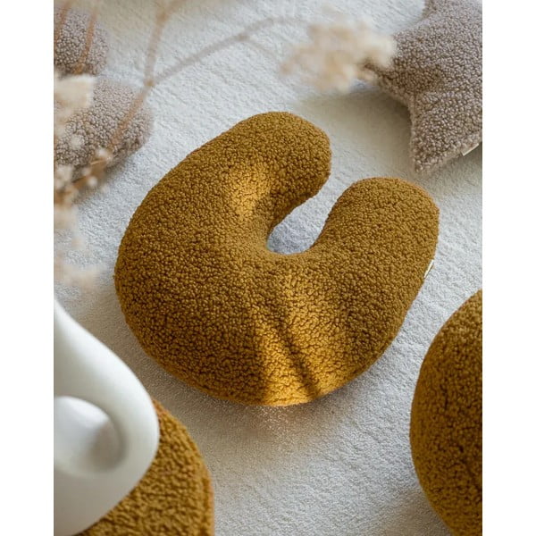 Кафява детска възглавница за диван от букле U – Wigiwama-image-1