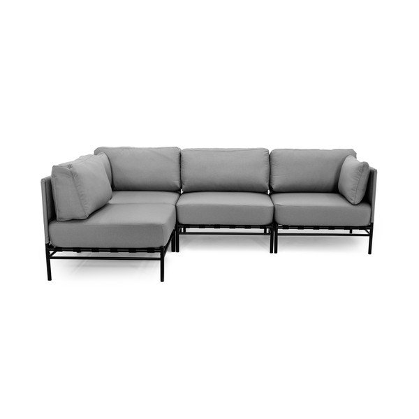 Светлосив модулен градински диван 234 cm Dandy - Sit Sit-image-2