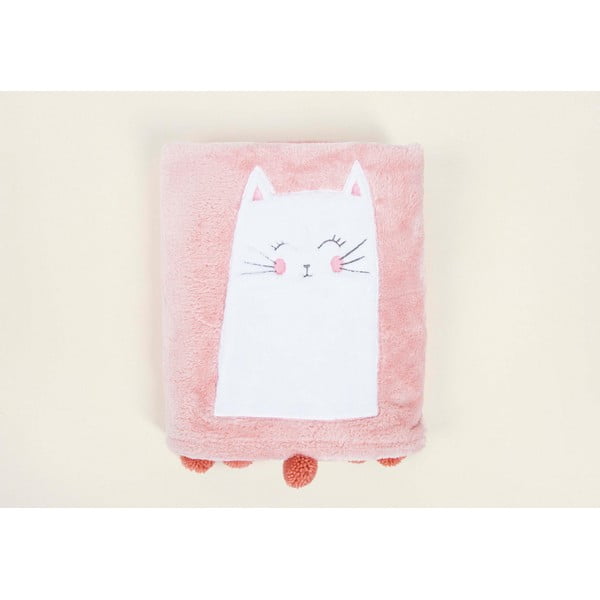 Розово памучно бебешко одеяло 75x120 cm Kitty - Mijolnir