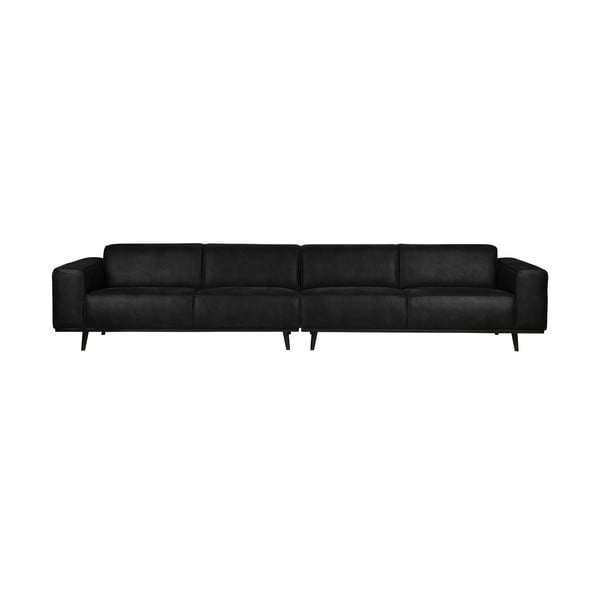 Черен диван с имитация на велур , 372 см Statement - BePureHome