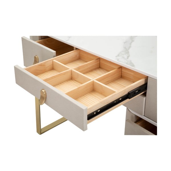 Конзолна маса в бежово-златисто 40x120 cm Beauty – Mauro Ferretti-image-1