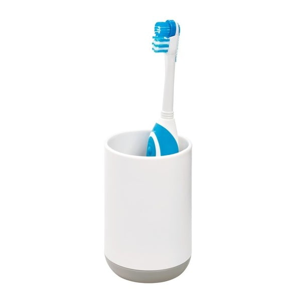 Бяла чаша за четки за зъби с отделения Cade - iDesign