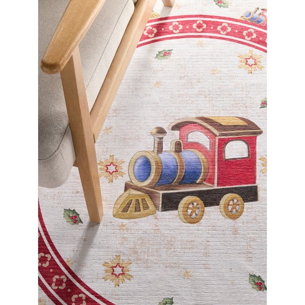Червен  кръгъл килим с коледен мотив ø 160 cm Toy's Delight Train – Villeroy&Boch-image-2