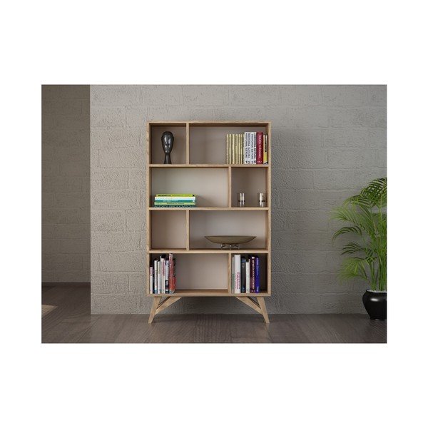 Библиотека за книги в цвят Фламинго орех - Tera Home-image-2