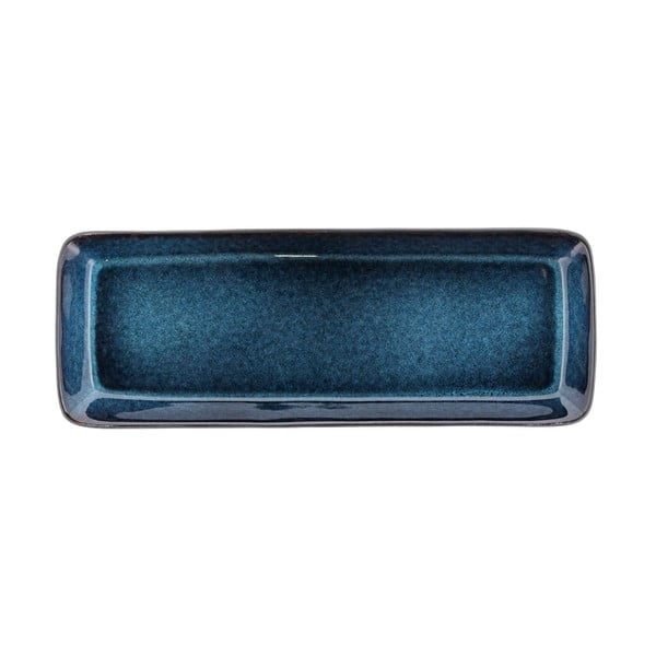 Поднос за сервиране керамична тава 14x38 cm Gastro Dark Blue/Black – Bitz-image-2