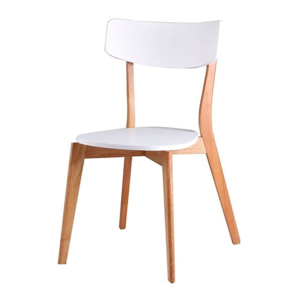 Комплект от 4 бели трапезни стола Ava - sømcasa